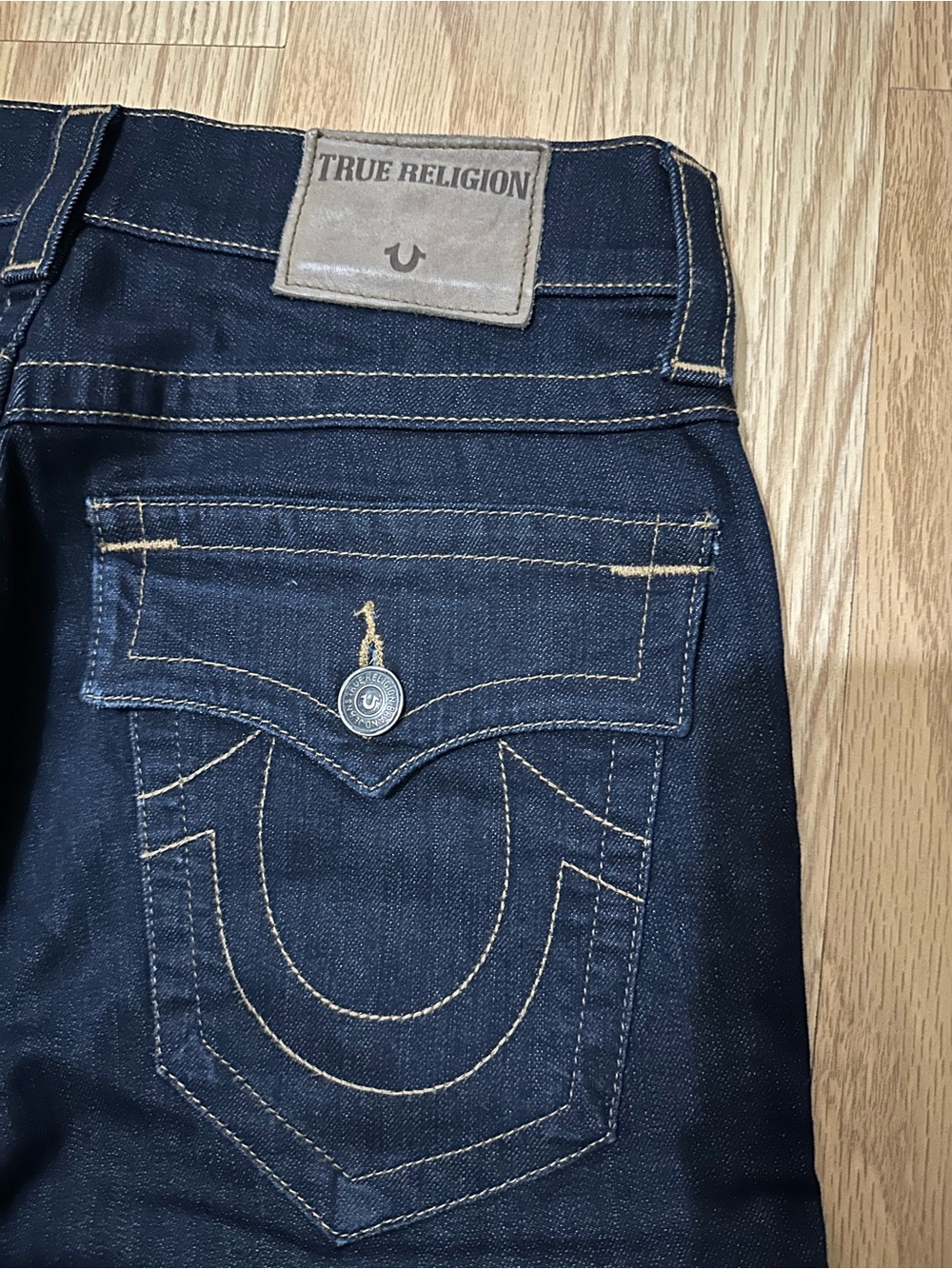 Men’s True Religion ‘Ricky’ Relaxed Straight Dark Blue Denim Jeans - Size 30
